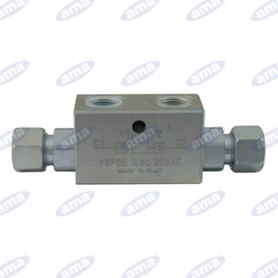 Valvola blocco 3/8 de corta con attacchi 12L