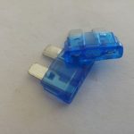 Fusibile bilama 15 amp. azzurro