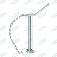 Perno gancio traino Cat2 con maniglia spina e catena Ø28x130mm