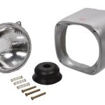 Portafaro dx + Faro + protezione in gomma (no lampadina)