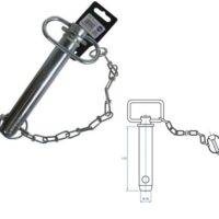 Gancio traino, anello catena e spina Ø28 L174