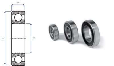 Cuscinetto a sfera 6003 2RS