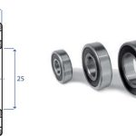 Cuscinetto a sfera 6005 2RS