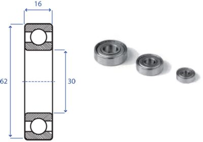 Cuscinetto a sfere 6208 2Z