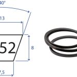 Cinghia Ind. Sez. A52 - 1320mm