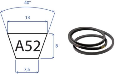 Cinghia Ind. Sez. A52 - 1320mm