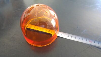 Cupola microboule infrangibile arancione