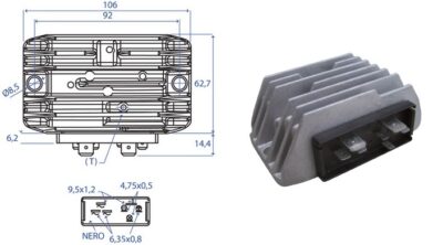 Regolatore con luce spia 26 Ampére
