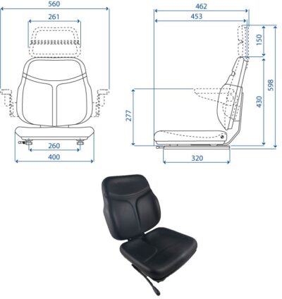 Sedile Skay SC74 con guide
