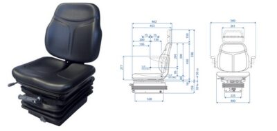 Sedile Skay SC74 con molleggio stretto meccanico M200