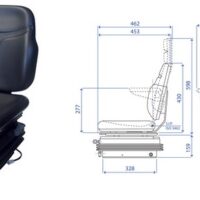 Sedile Skay SC74 con molleggio stretto ad aria M97