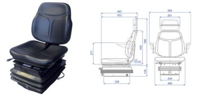 Sedile Skay SC74 con molleggio stretto ad aria M97