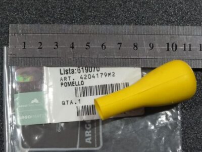 Pomello giallo tondo lungo 10mm