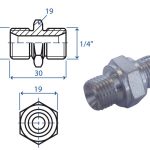 Nipples 1/4" - 1/4"