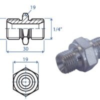 Nipples 1/4" - 1/4"