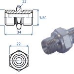 Nipples F. 3/8" - F. 3/8"