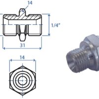 Nipples 1/4" - 1/4" NPT