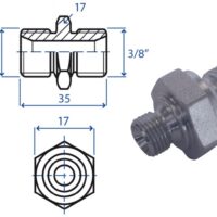 Nipples 3/8" - 3/8" NPT
