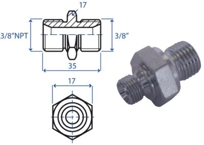 Nipples 3/8" - 3/8" NPT