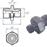 Nipples M. 3/8" - M. 1/2"