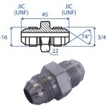 Nipples JIC 3/4"-16 - JIC 3/4"-16