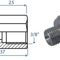 Riduzione M/F M.1/4" F.3/8"