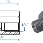 Riduzione M/F M.3/8" F.1/4"
