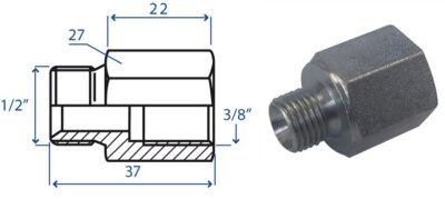 Riduzione M/F M.1/2" F.3/8"