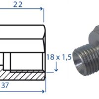 Riduzione M/F M.1/2" F.18x1,5