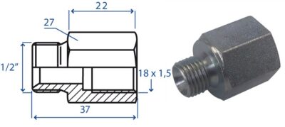 Riduzione M/F M.1/2" F.18x1,5