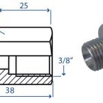 Riduzione M/F M.18x1,5 F.3/8"