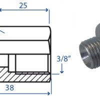 Riduzione M/F M.18x1,5 F.3/8"