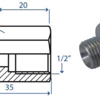 Riduzione M/F M.18x1,5 F.1/2"