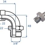 Adattatore M/F curvo 90° 3/8"