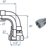 Adattatore F/F curvo 90° 1/2"