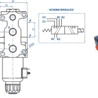 Selettore (deviatore) 6 vie elettrico 3/8" 50lt. 36W 12Vdc