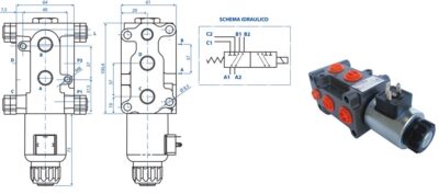 Selettore (deviatore) 6 vie elettrico 3/8" 50lt. 36W 12Vdc