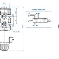 Selettore (deviatore) 6 vie elettrico 1/2" 90lt. 65W 12Vdc