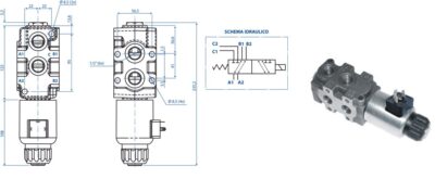 Selettore (deviatore) 6 vie elettrico 1/2" 90lt. 65W 12Vdc