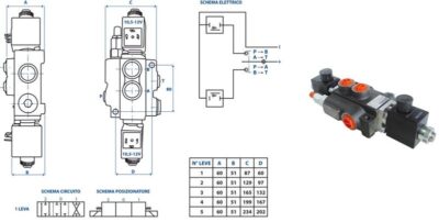 Distributore elettrico 45lt. 1 leva DE 37W 12Vd