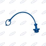 Tappo in gomma per innesto femmina 1/2" blù