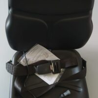 Sedile in ecopelle nera Cobo SC74, guide scorrevoli, cinture di sicurezza, sensore di presenza