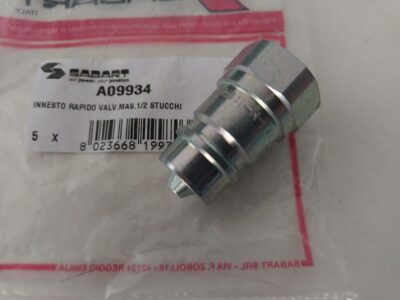 Innesto rapido valvola maschio 1/2" Gas
