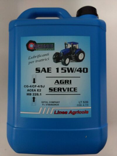 Olio Motore 15W40 Lt.5 Agriservice