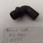 Passaparete curvo 90° - Filetto G1/2" Maschio - raccordo Ø20mm (livello)