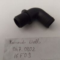 Passaparete curvo 90° - Filetto G1/2" Maschio - raccordo Ø20mm (livello)