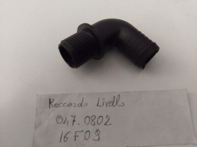 Passaparete curvo 90° - Filetto G1/2" Maschio - raccordo Ø20mm (livello)