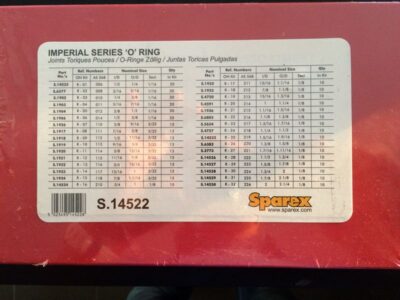 Kit Assortimento O 'Ring in pollici 407 pezzi
