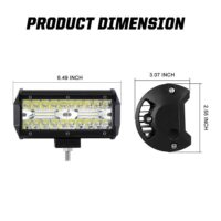 Faro da lavoro led 7" 120W 9-30Volt 6000K IP68