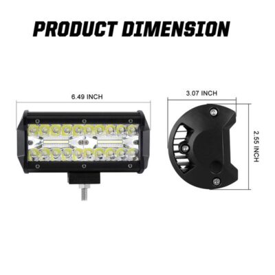 Faro da lavoro led 7" 120W 9-30Volt 6000K IP68